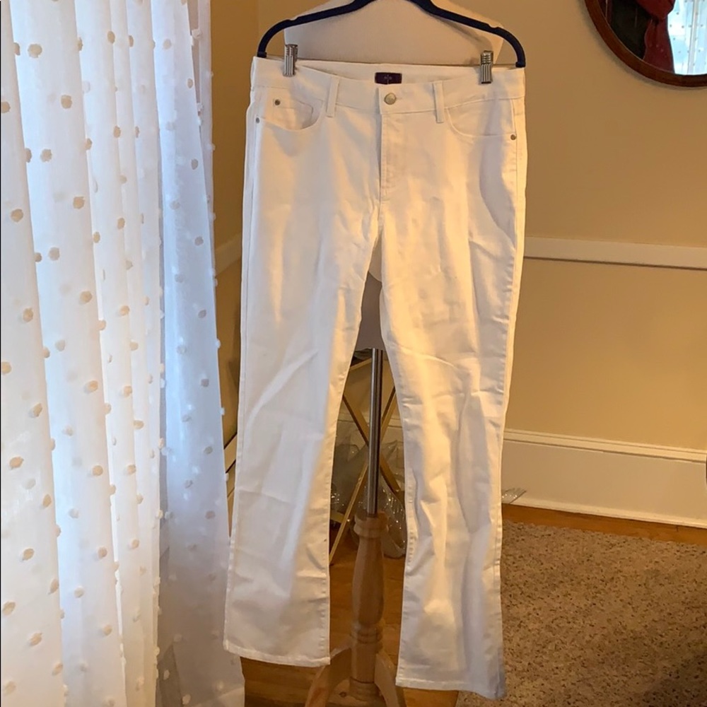 NYDJ White Jeans Size 12 EUC Marilyn Straight